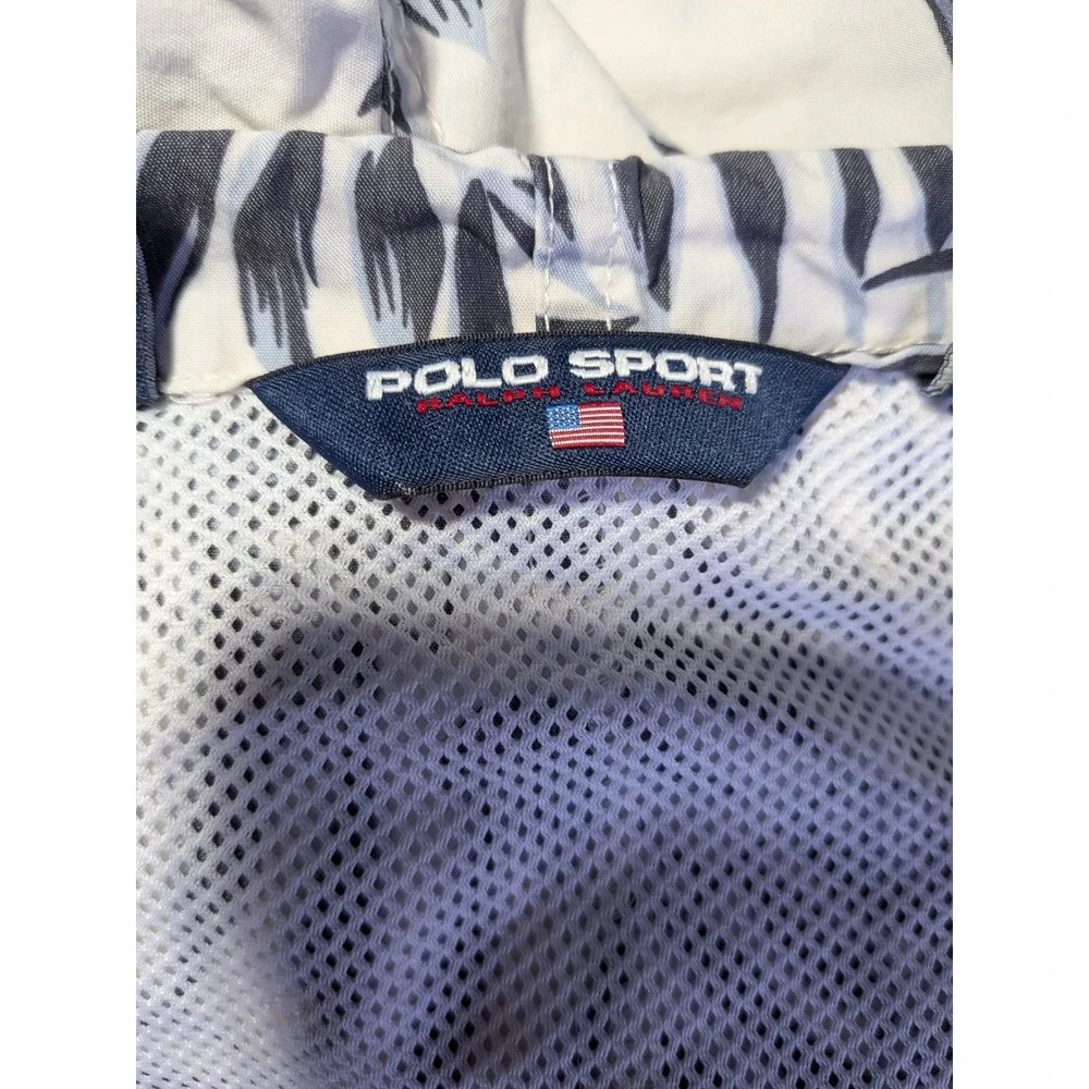 Polo Sport Swim Trunks Mens L Blue Floral Tropical Mesh‎ Lined Board Shorts